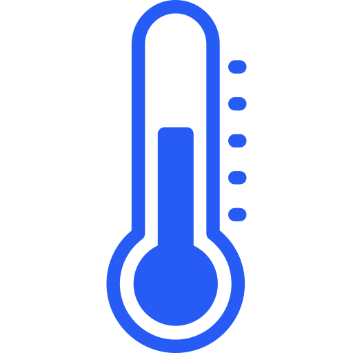 Temperature reading blue