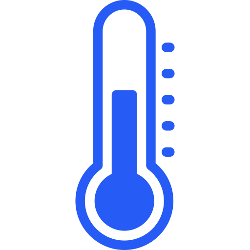 température en bleu