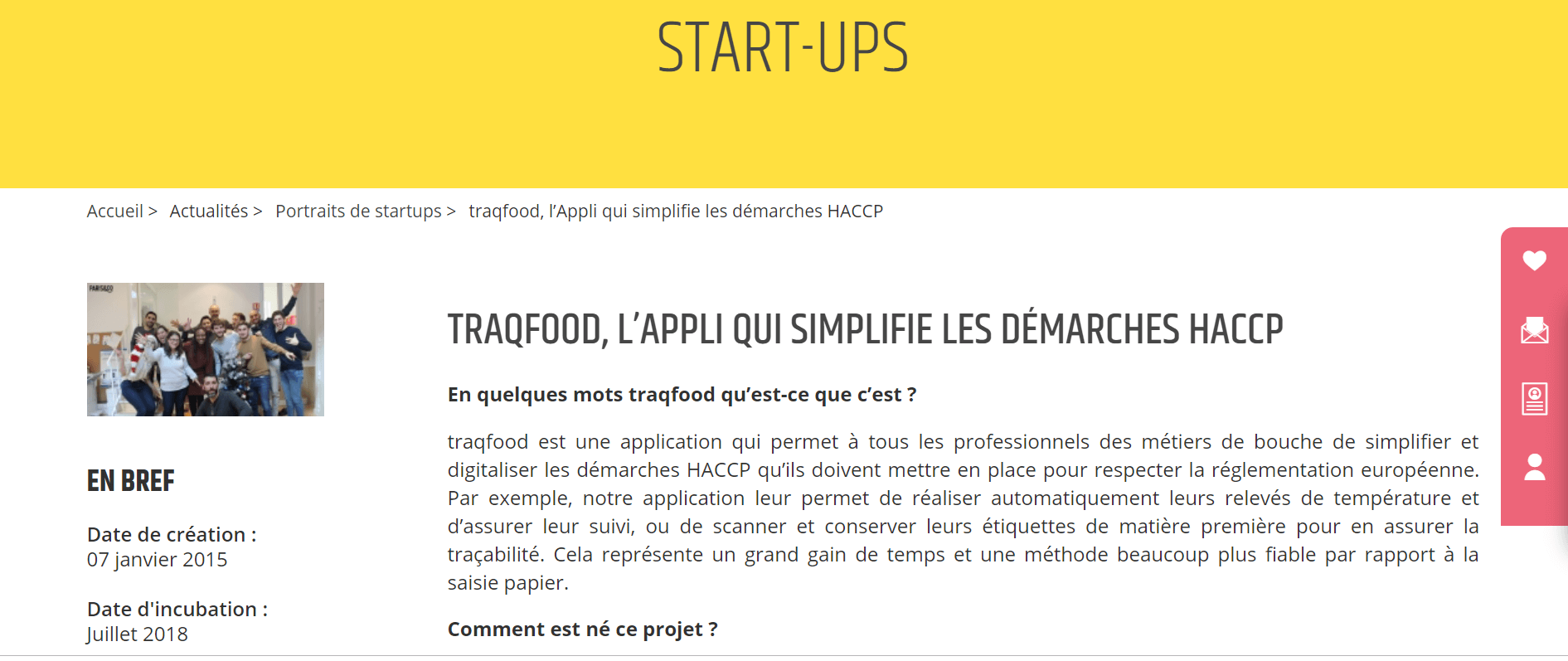 traqfood HACCP sur smart food paris 